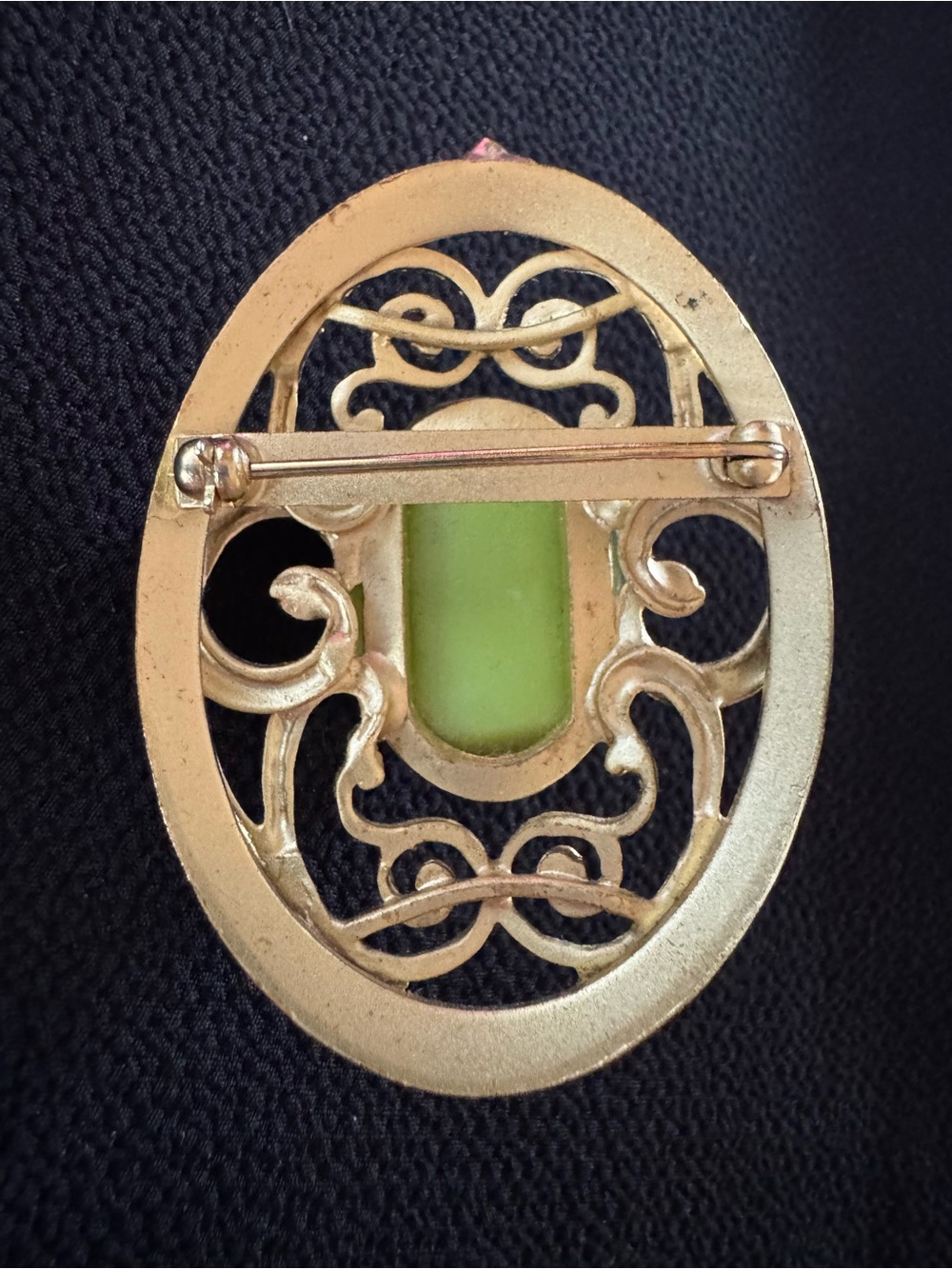 Vintage Gold Openwork Victorian Revival Brooch - Picture 2 of 4